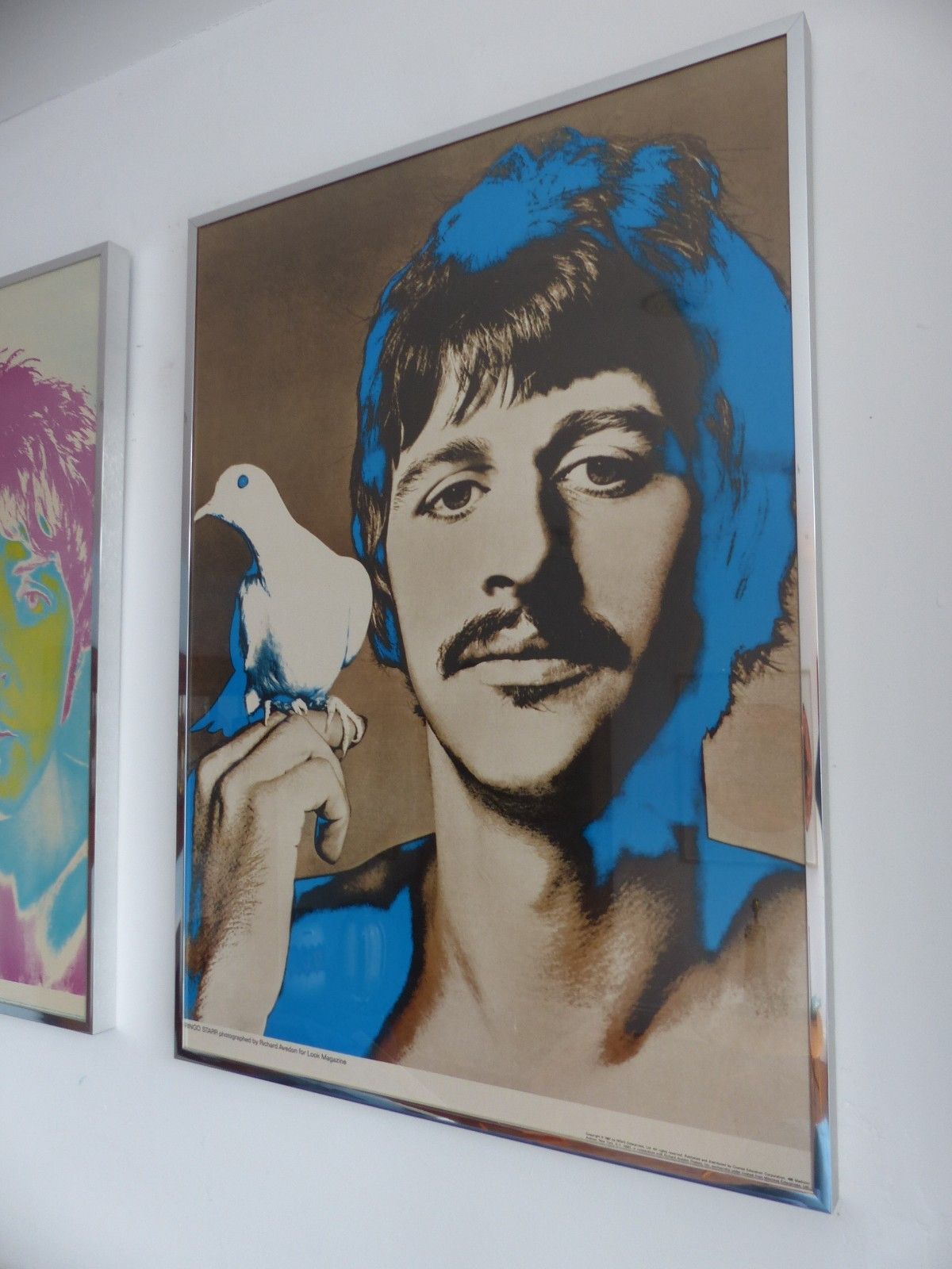 Set Four Original 1967 Richard Avedon Look Magazine Beatles Posters Vgc / Framed photo Art