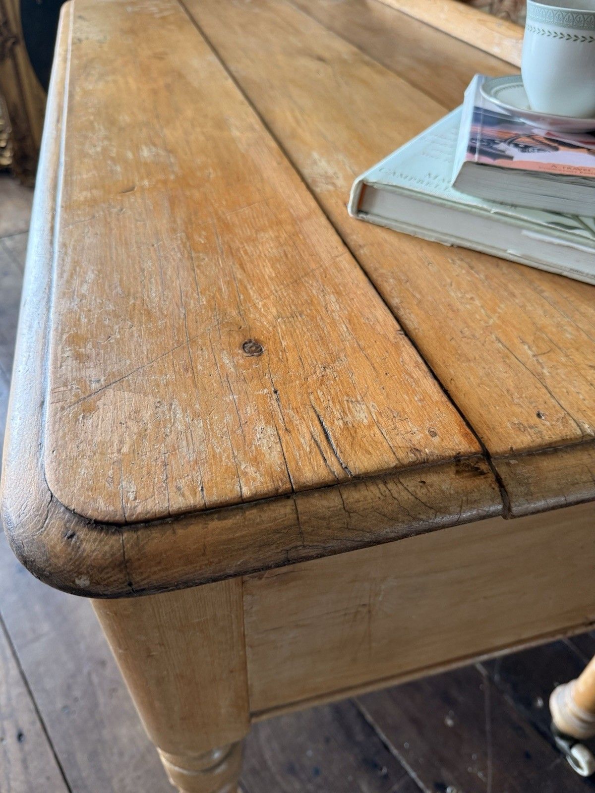 1099.0 Original English Farmhouse Rustic Antique Pine Writing Office Table Desk 1860c photo