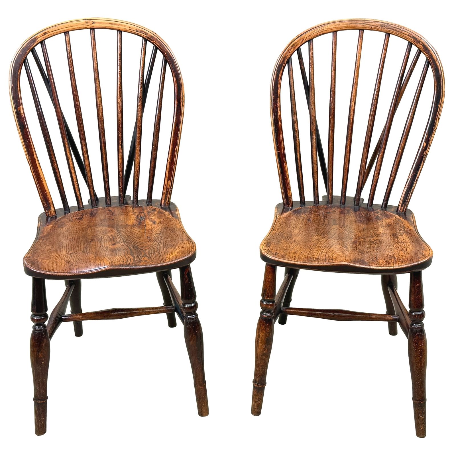 Set Of 6 19th Century Kitchen Farmhouse Dining Chairs (England, Circa 1840) photo for sale