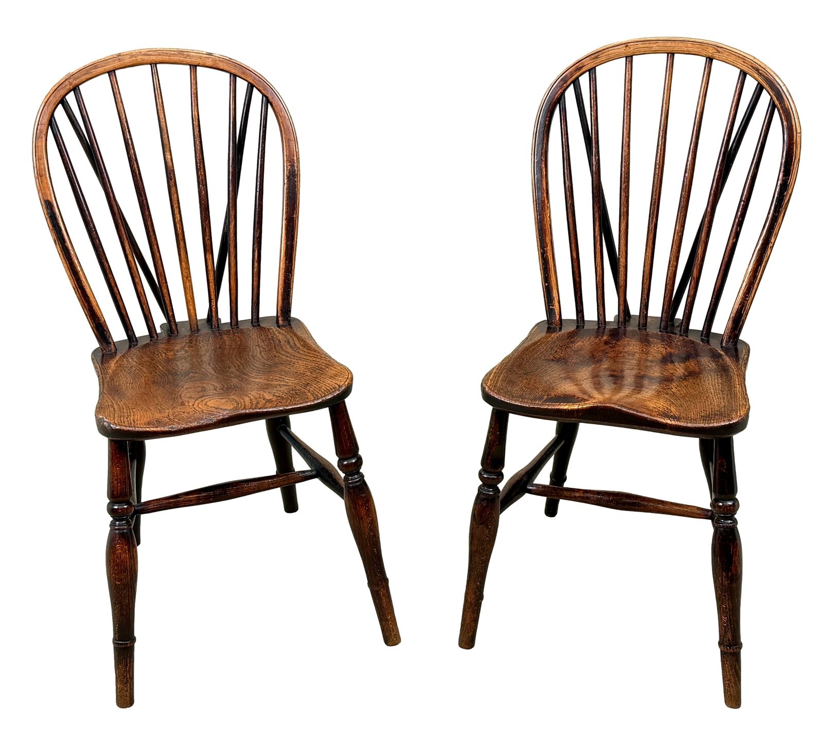 Ensemble de 6 chaises de cuisine Windsor d'époque, style campagnard, XIXe siècle (Angleterre, vers 1840) photo vinterior