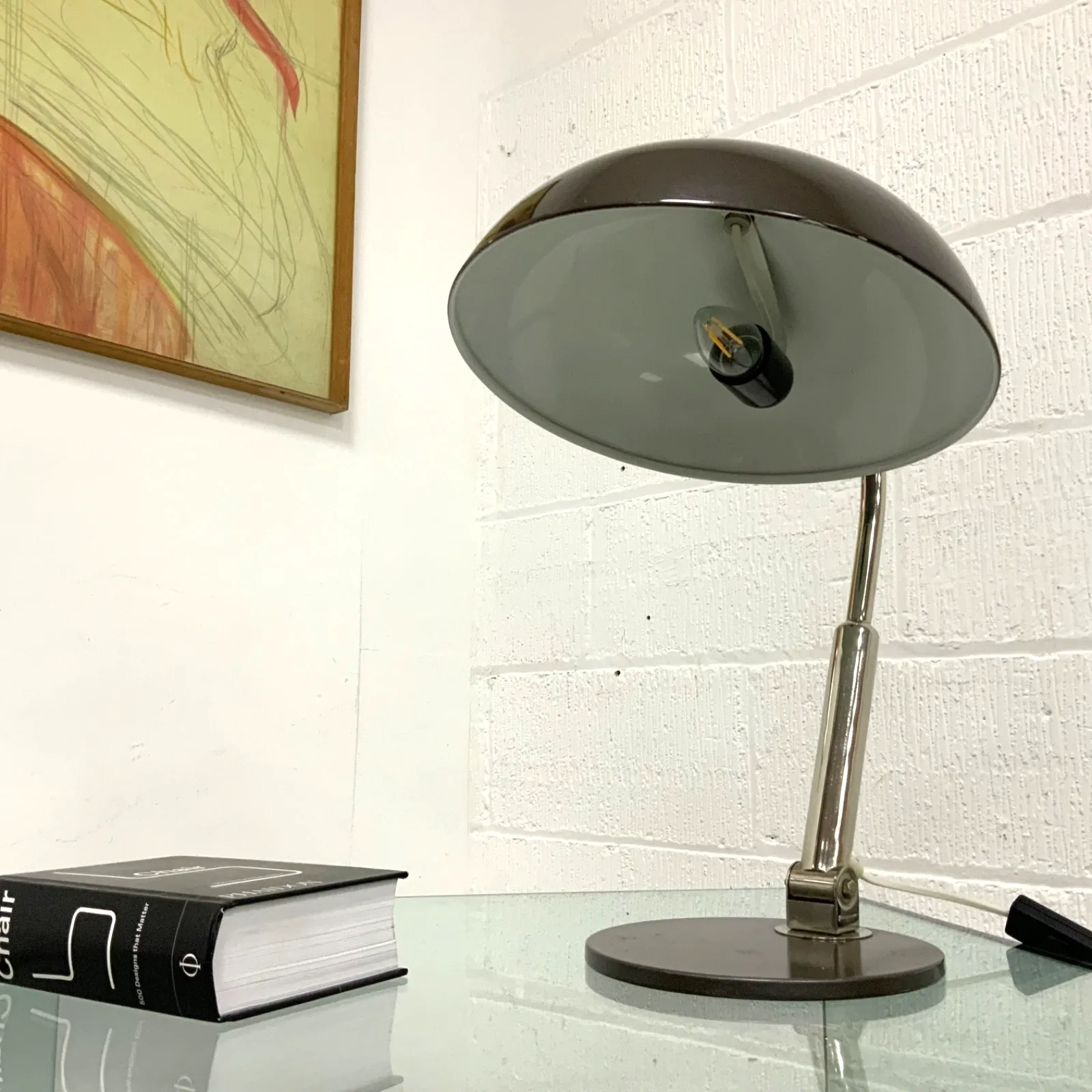 Hala Zeist Model 144 Desk Lamp By H Busquet 1950s Bauhaus photo 545.0