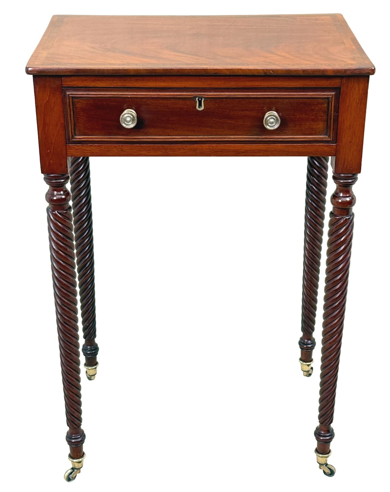photo for sale Table d'appoint Regency en acajou, un tiroir, XIXe siècle (Angleterre, vers 1820)