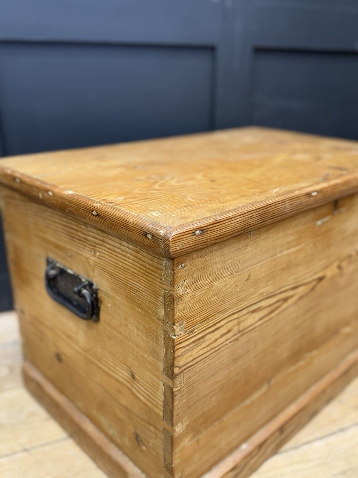 Antique Old Pine Storage Chest Blanket Box Coffee Table Trunk Bedroom Storage photo for sale