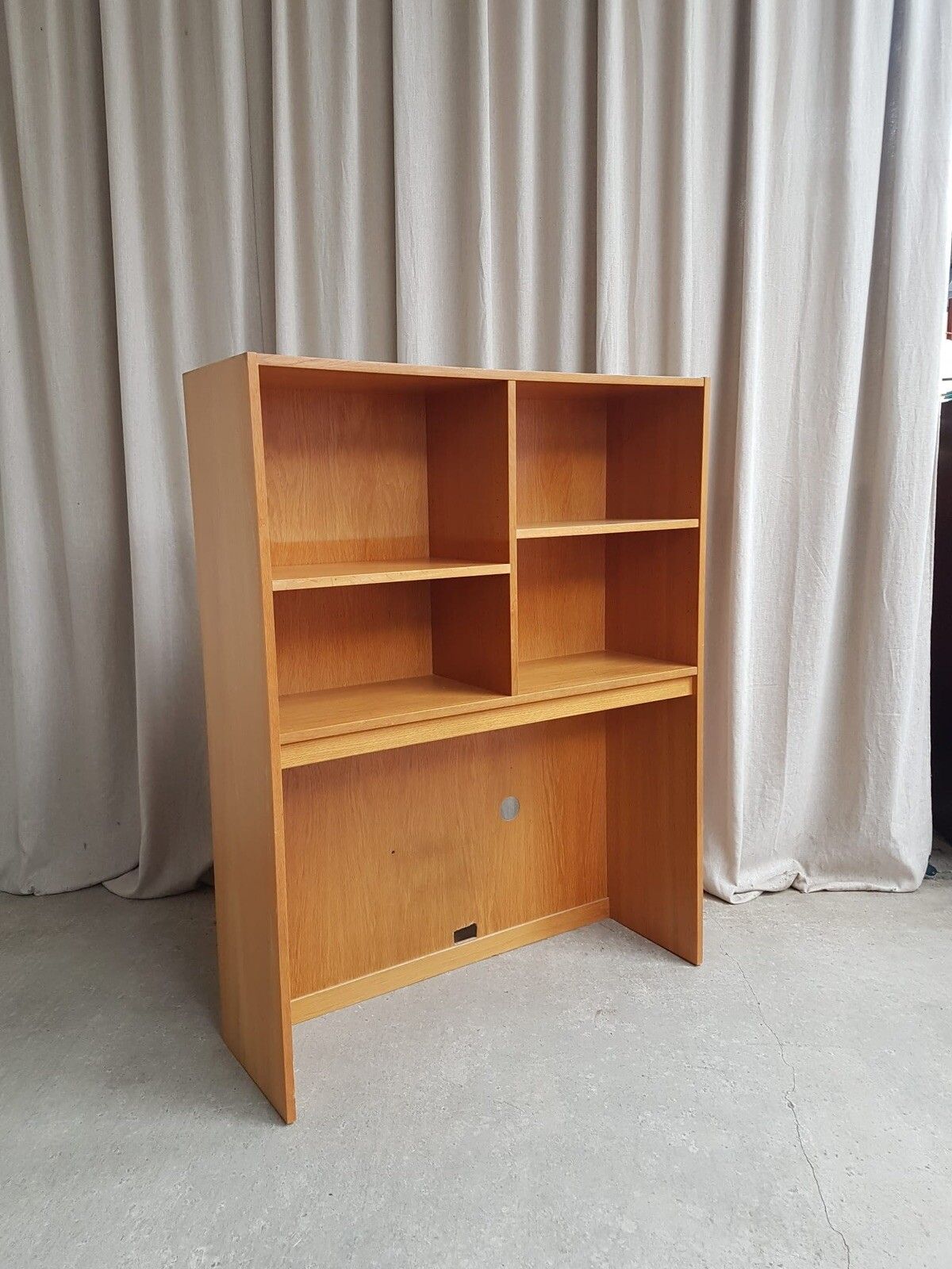 Vtg Mid Century Danish Oak Bookcase Shelving Wall Unit Retro Scandi R470 photo 145.0