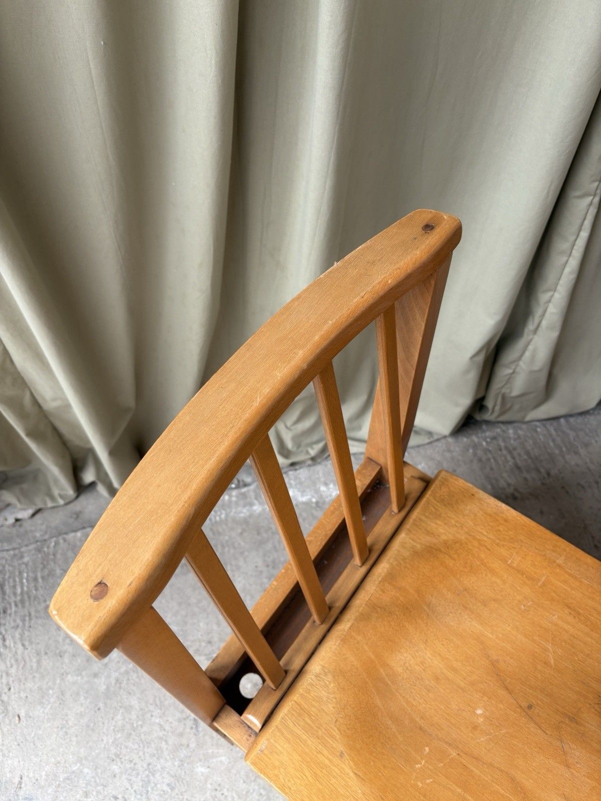 photo for sale Vtg Mid Century 2 Pair Of Solid Beech Church Dining Chairs Scandi Danish R1181