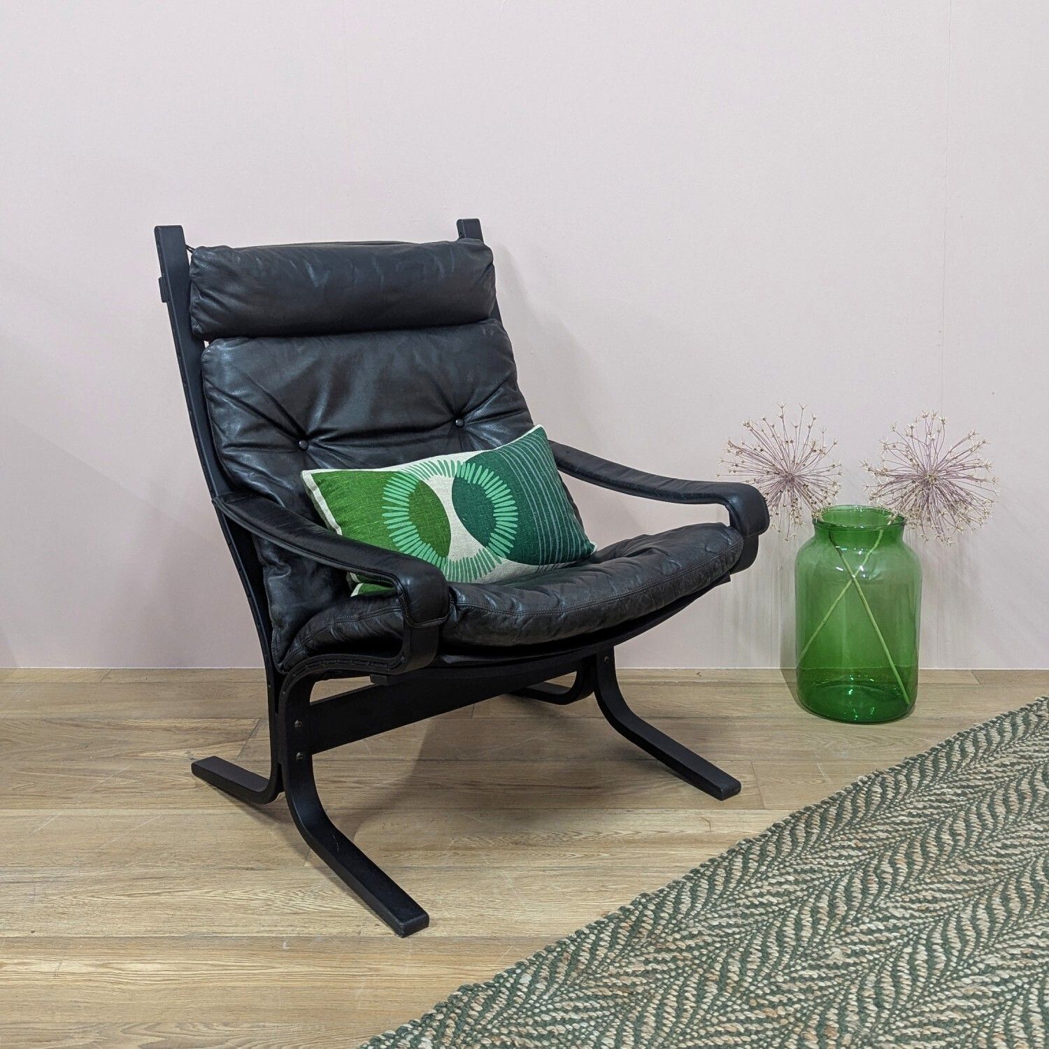 Midcentury 1970s Tall Leather ‘Siesta’ Chair By Westnofa photo furniture