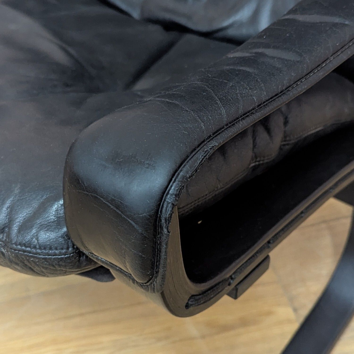 photo for sale Midcentury 1970s Tall Leather ‘Siesta’ Chair By Westnofa