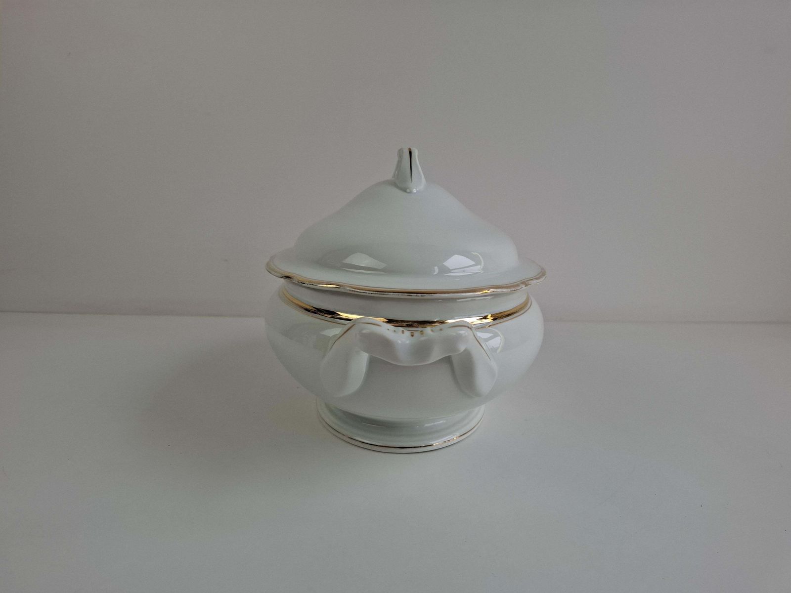1930s Czechoslovak Art Deco Porcelain Soup Tureen By Duchcov Eduard Eichler photo Home Decor