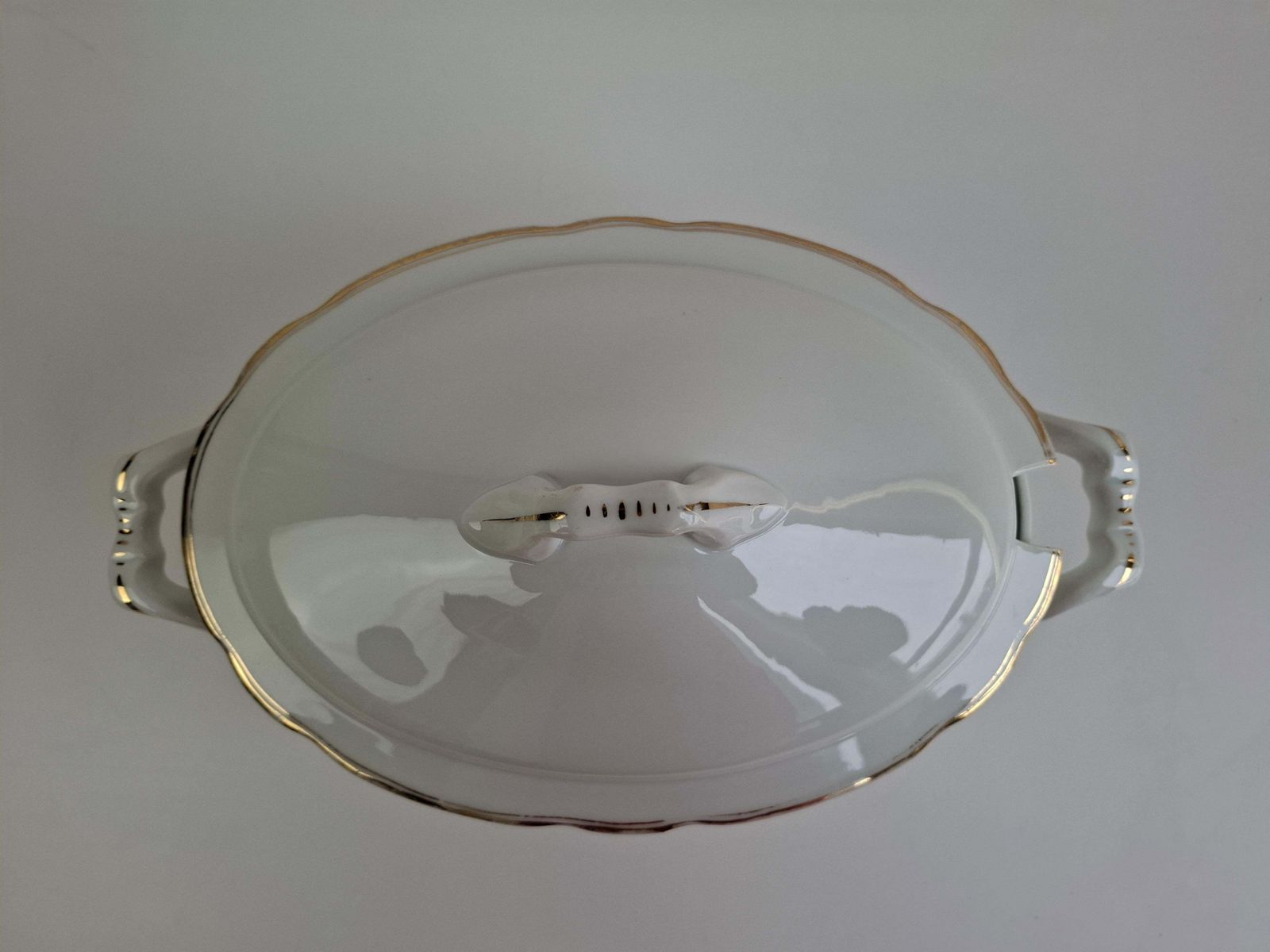 photo vintage 1930s Czechoslovak Art Deco Porcelain Soup Tureen By Duchcov Eduard Eichler
