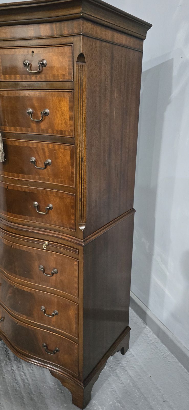 Very Good Mahogany Chest On Chest  Of Drawers Of Small Proportions photo Furniture