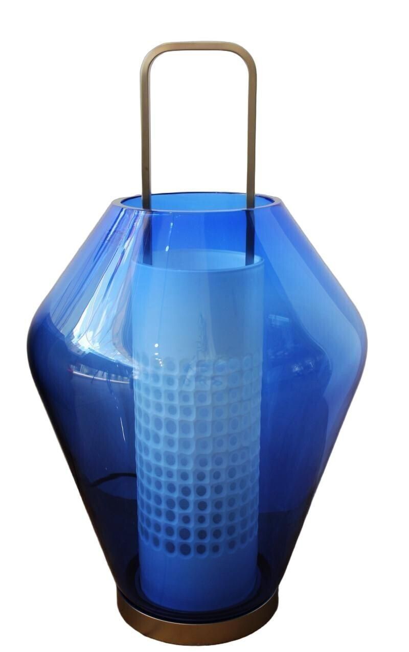 Barovier & Toso   Blue Lanterna Lamp By Barovier & Toso photo Lighting