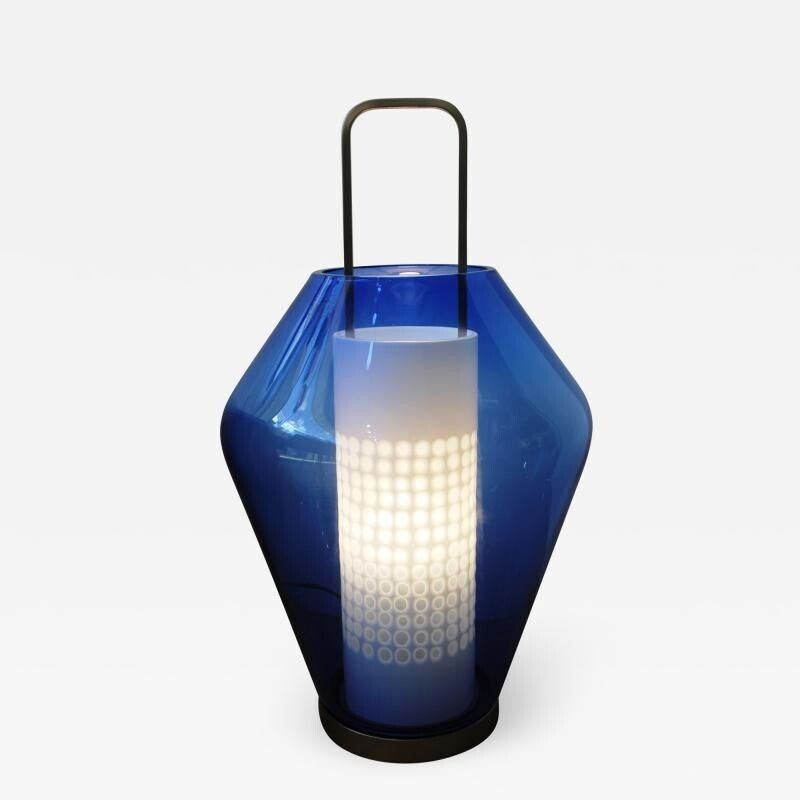 Barovier & Toso   Blue Lanterna Lamp By Barovier & Toso photo 2923.0
