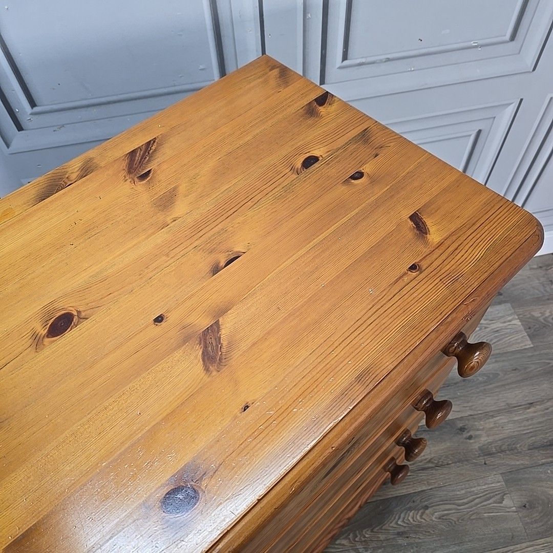 Vintage Chest Of Drawers Ducal Victoria Pine 4 Drawer Retro Solid Wood Commode photo 240.0