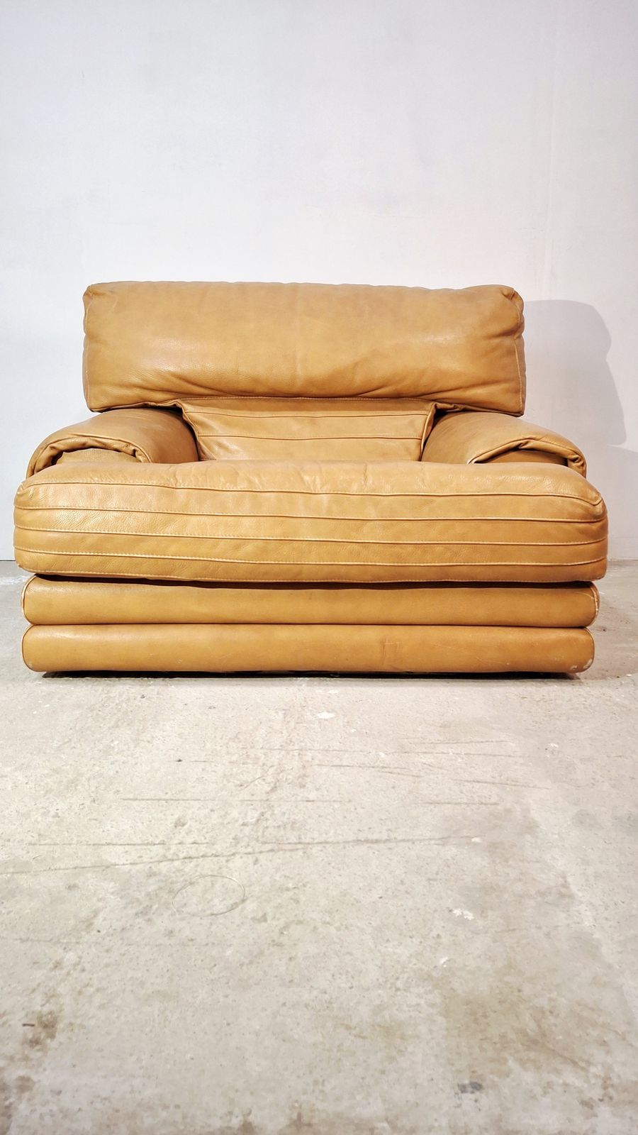 photo furniture 70s Italian Lounge Leather Chair 1 Of 2