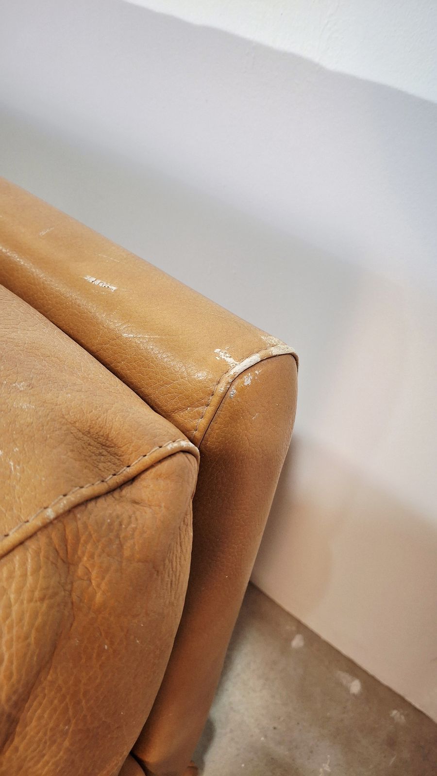 photo for sale 70s Italian Lounge Leather Chair 1 Of 2