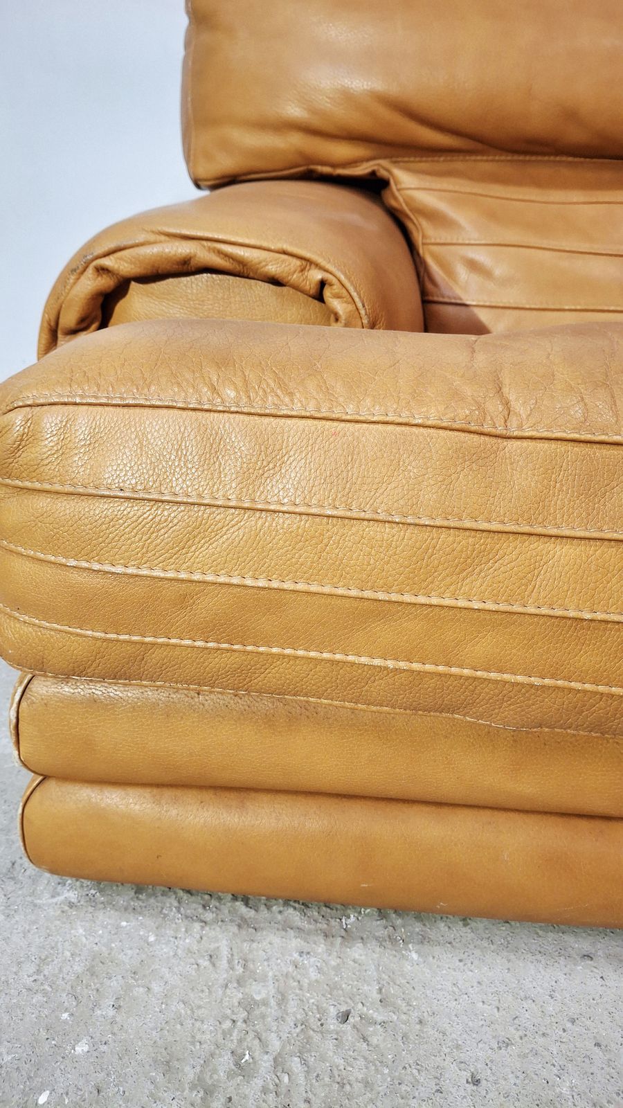 Furniture 70s Italian Lounge Leather Chair 1 Of 2 photo