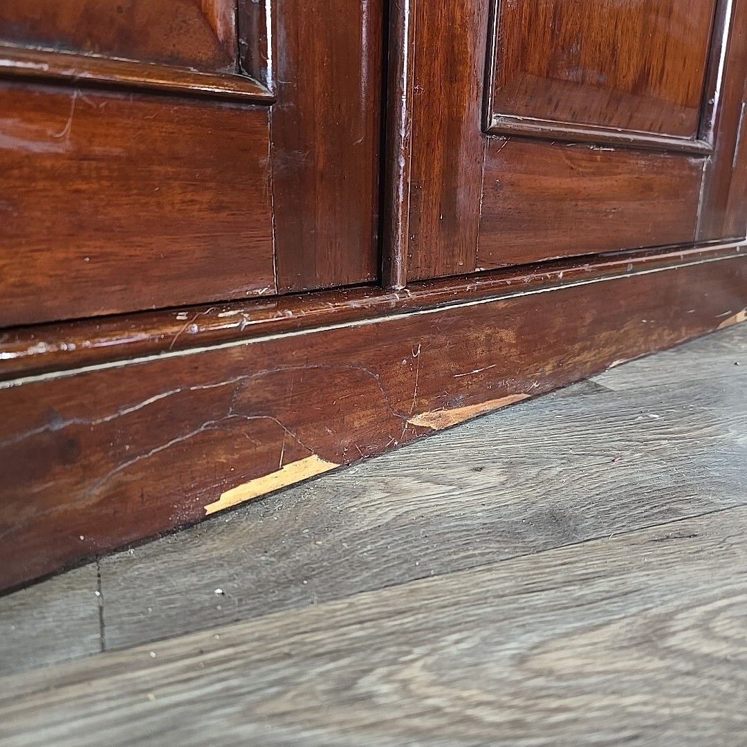 photo for sale Antique Victorian Library Bookcase Shelf Shelves Glazed Mahogany Glass Wooden