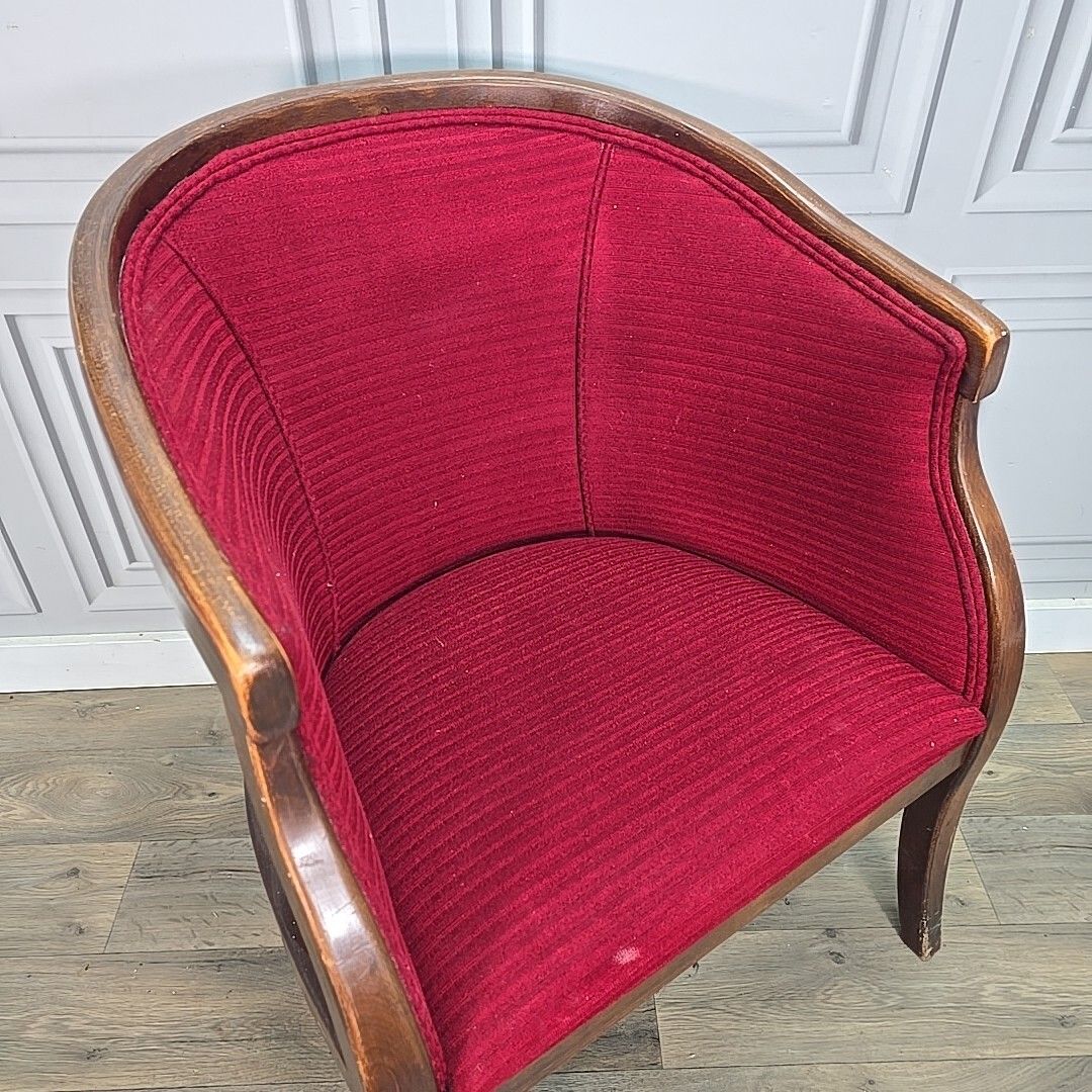 Vintage Club Arm Chair Art Deco French Style Lounge Seat Antique Tub Retro photo for sale