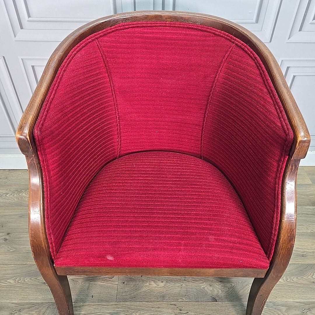Vintage Club Arm Chair Art Deco French Style Lounge Seat Antique Tub Retro photo Furniture