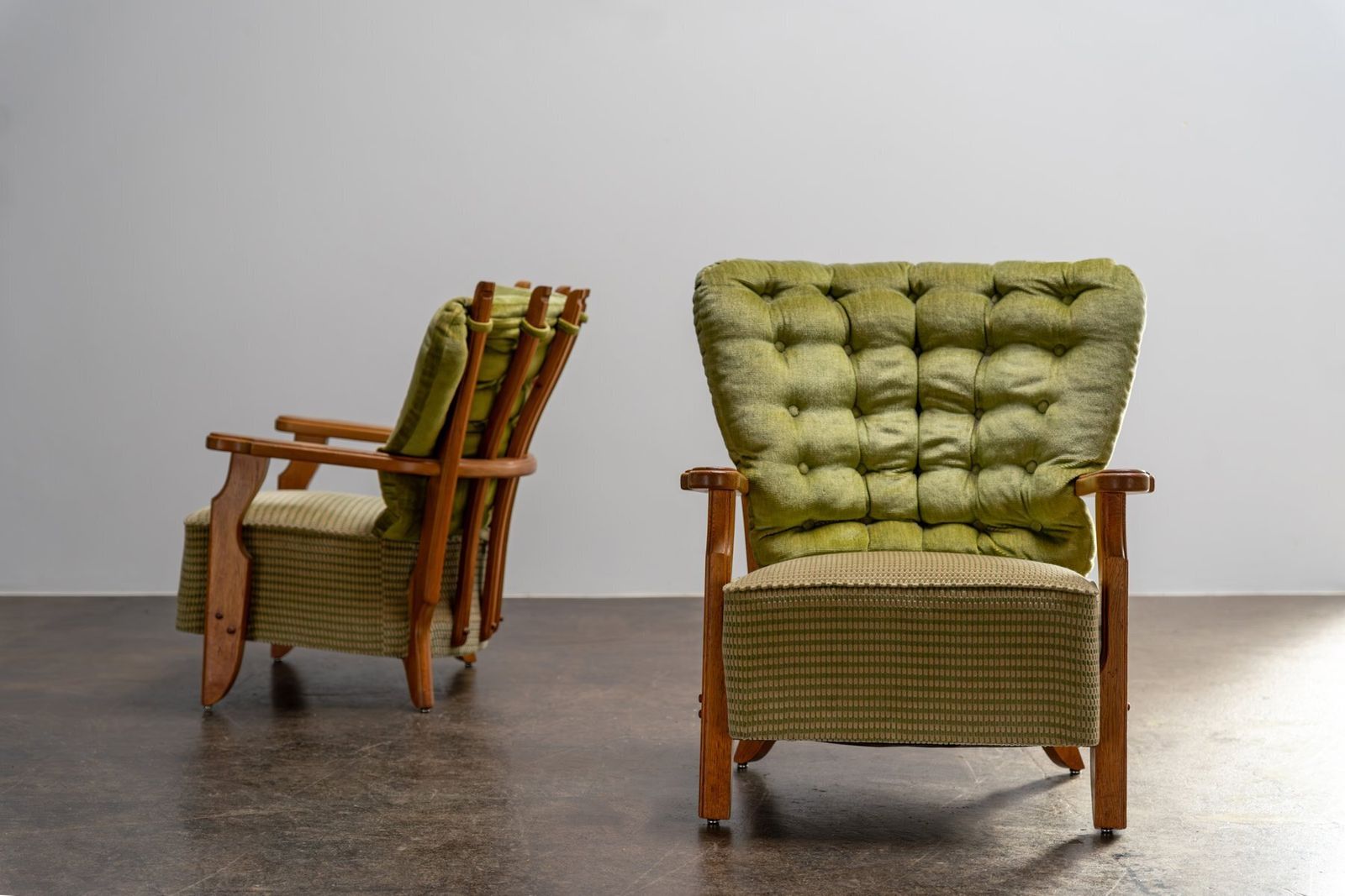 Oak Lounge Chairs By Guillerme Et Chambron Votre Maison, France, 1960s, Set Of 2 photo 6211.0