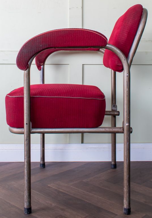 Pair Of Tubular Steel Chairs, Mid 20th Century photo for sale