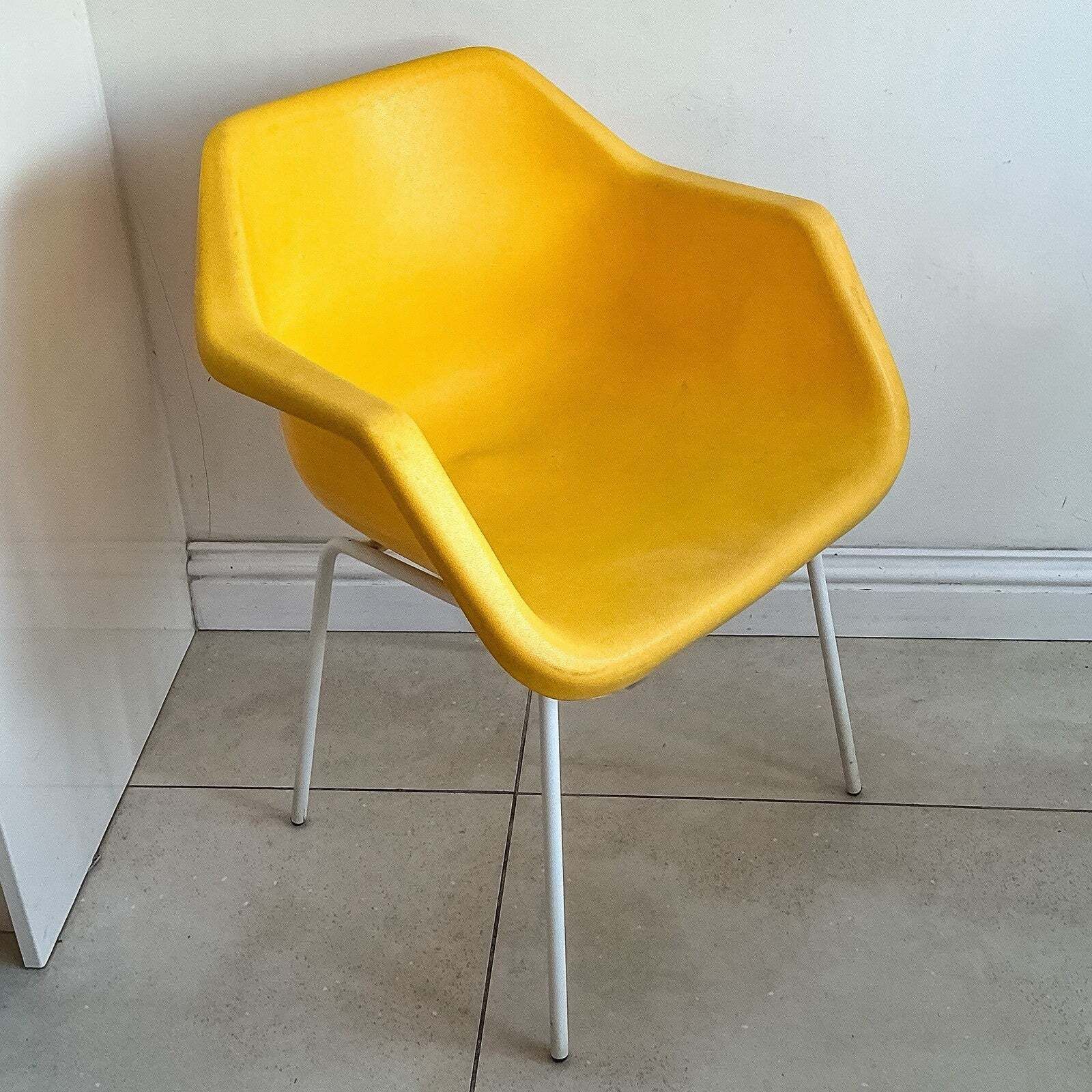 Robin Day For Hille Early Original Yellow Hille Bucket Armchair Chair 70s