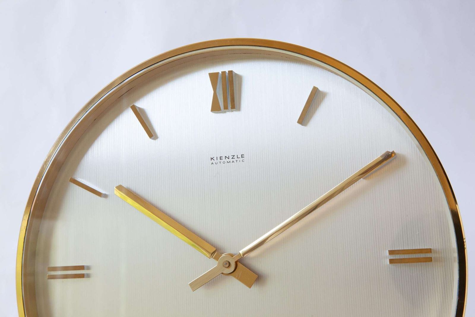 Stunning Large Kienzle Desk Clock 1960s Mid Century Modernism Bauhaus Table Atomic Germany Elegant Mantel photo 364.0