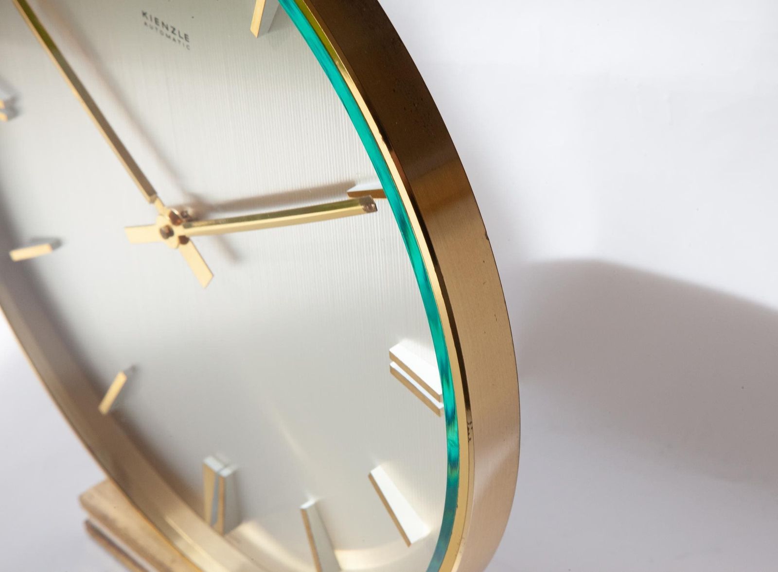 Stunning Large Kienzle Desk Clock 1960s Mid Century Modernism Bauhaus Table Atomic Germany Elegant Mantel photo vintage
