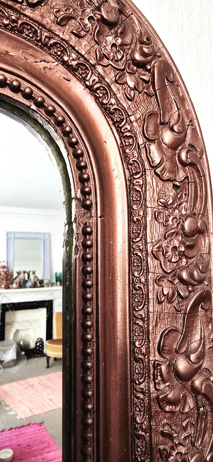 An Antique French Louis Philippe Overmantle Or Wall Mirror. photo vintage