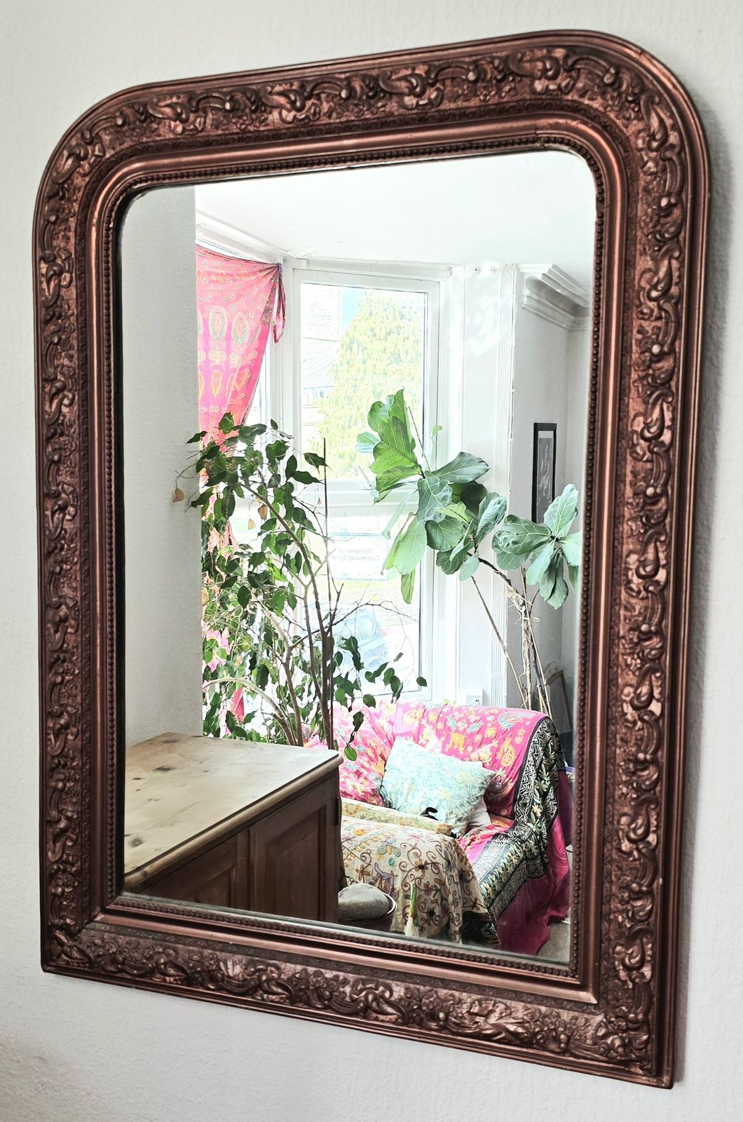 photo for sale An Antique French Louis Philippe Overmantle Or Wall Mirror.