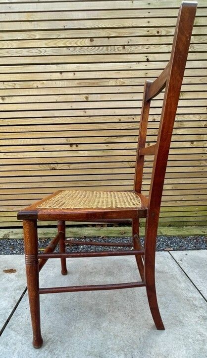 Antique Occasional Chair With Cane Seat photo 60.0