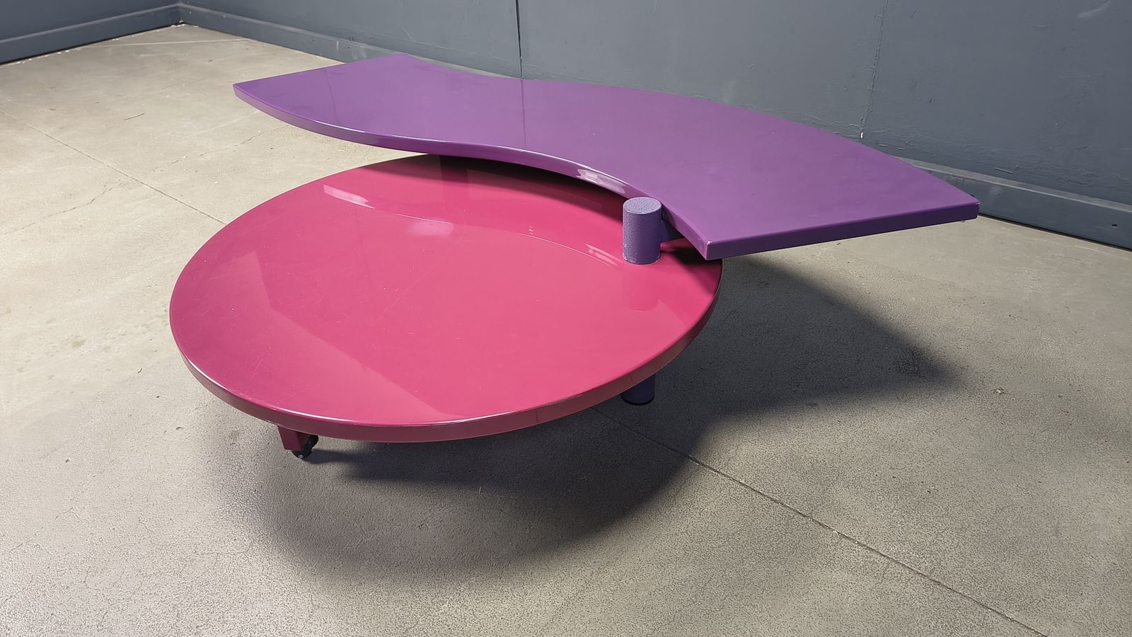 Maurizio Salvato Rotating Burlwood Coffee Table For Saporiti Italia, 1980s photo Furniture