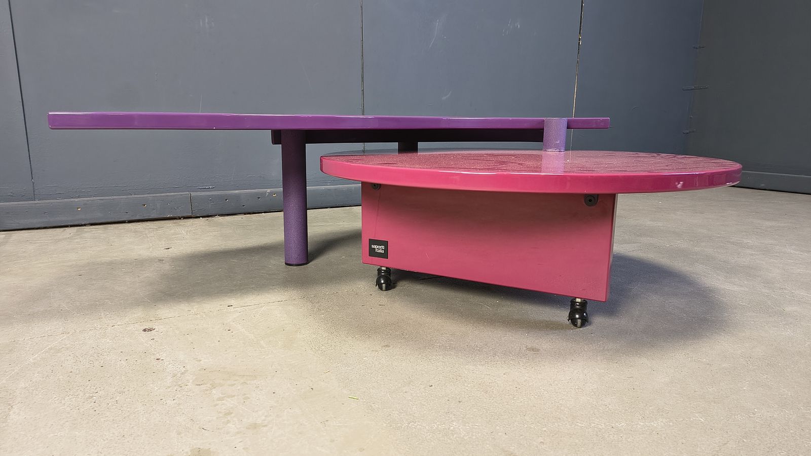Maurizio Salvato Rotating Burlwood Coffee Table For Saporiti Italia, 1980s photo vinterior