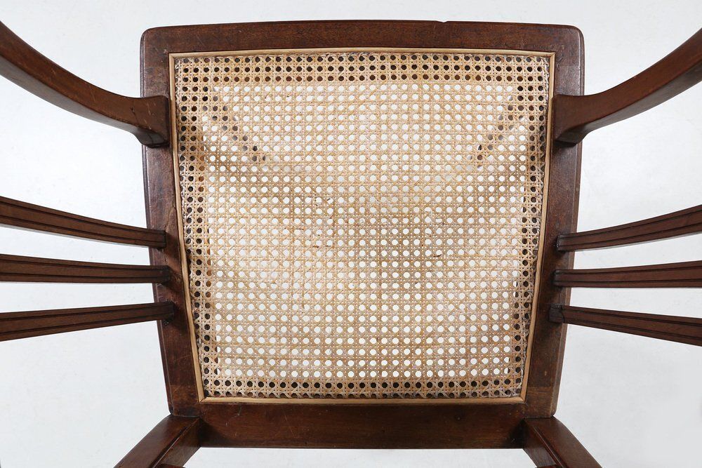 Antique Armchair With Cane Seat, France, 1890 photo vintage