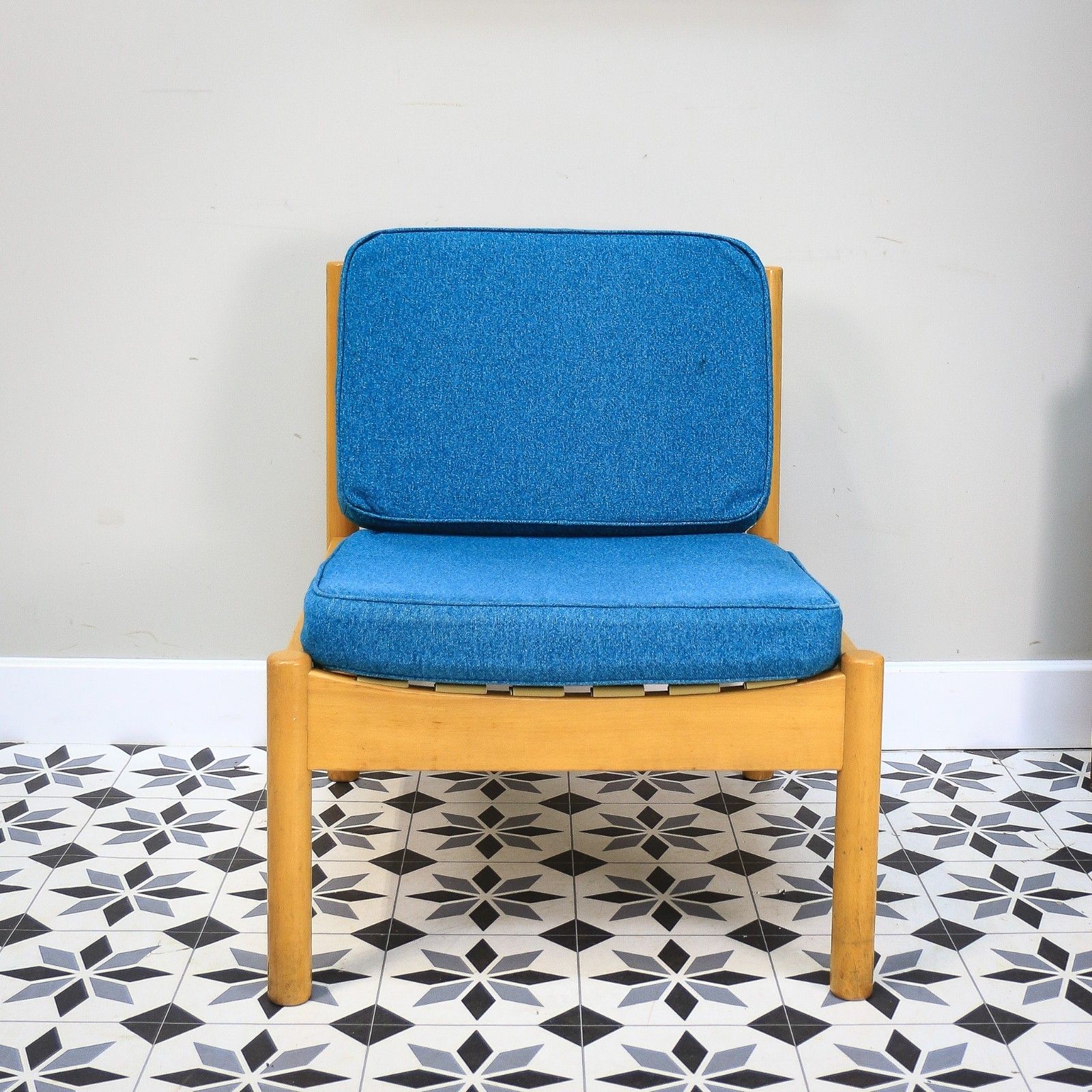 Ercol 747 Modular Lounge Chairs Set Of 2 In A Teal Blue. photo vintage