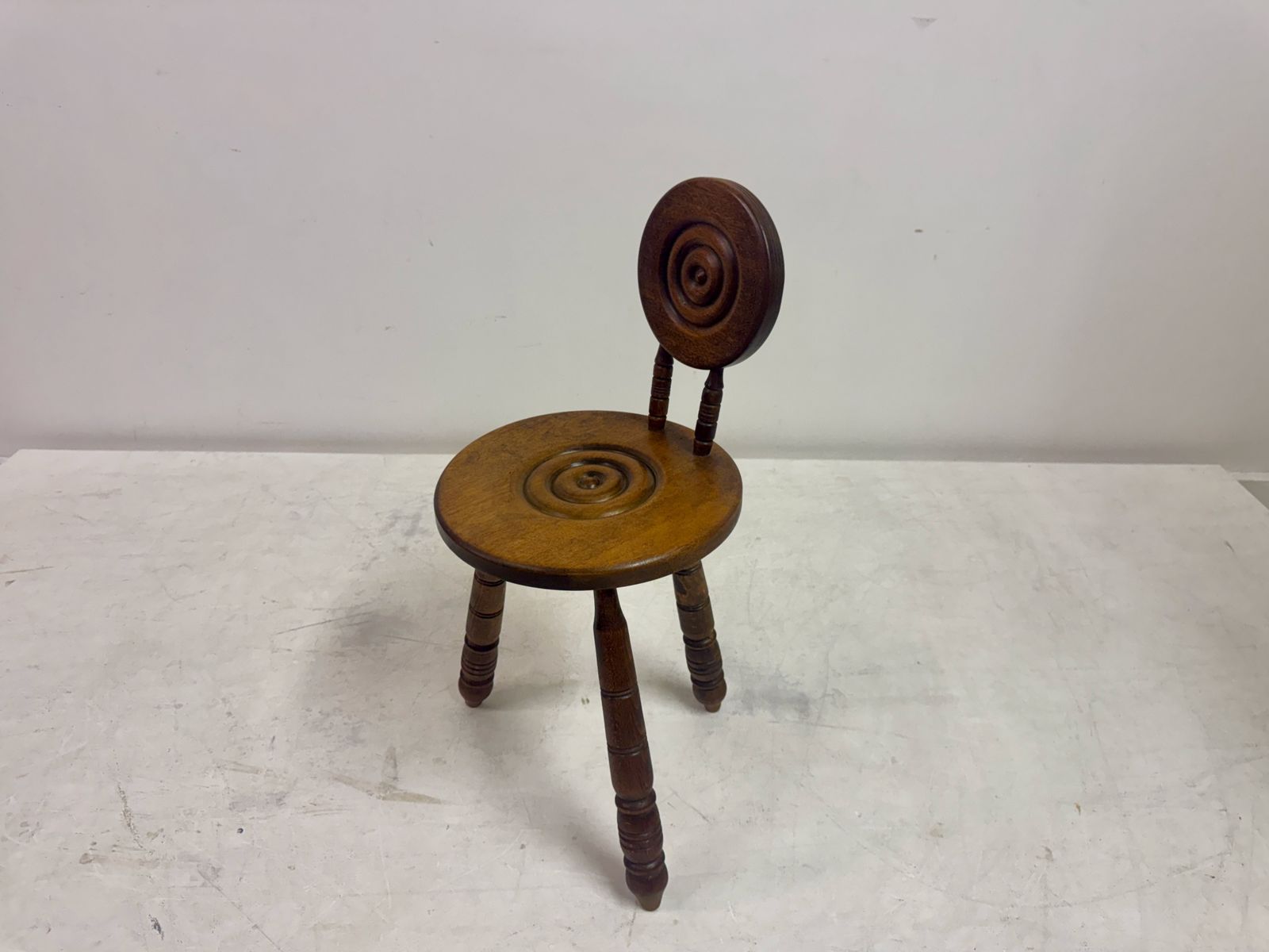 French Carved Oak Chair In The Style Of Charles Dudouyt photo vintage