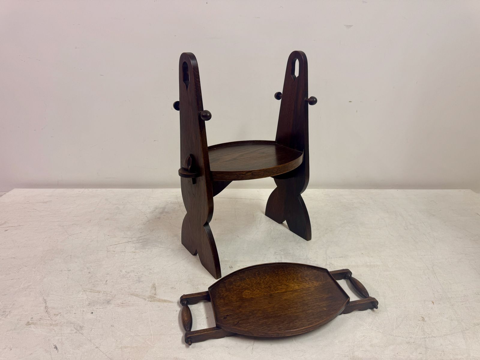 photo for sale 1930s Two Tier Etagere Side Table In The Style Of Charles Dudouyt