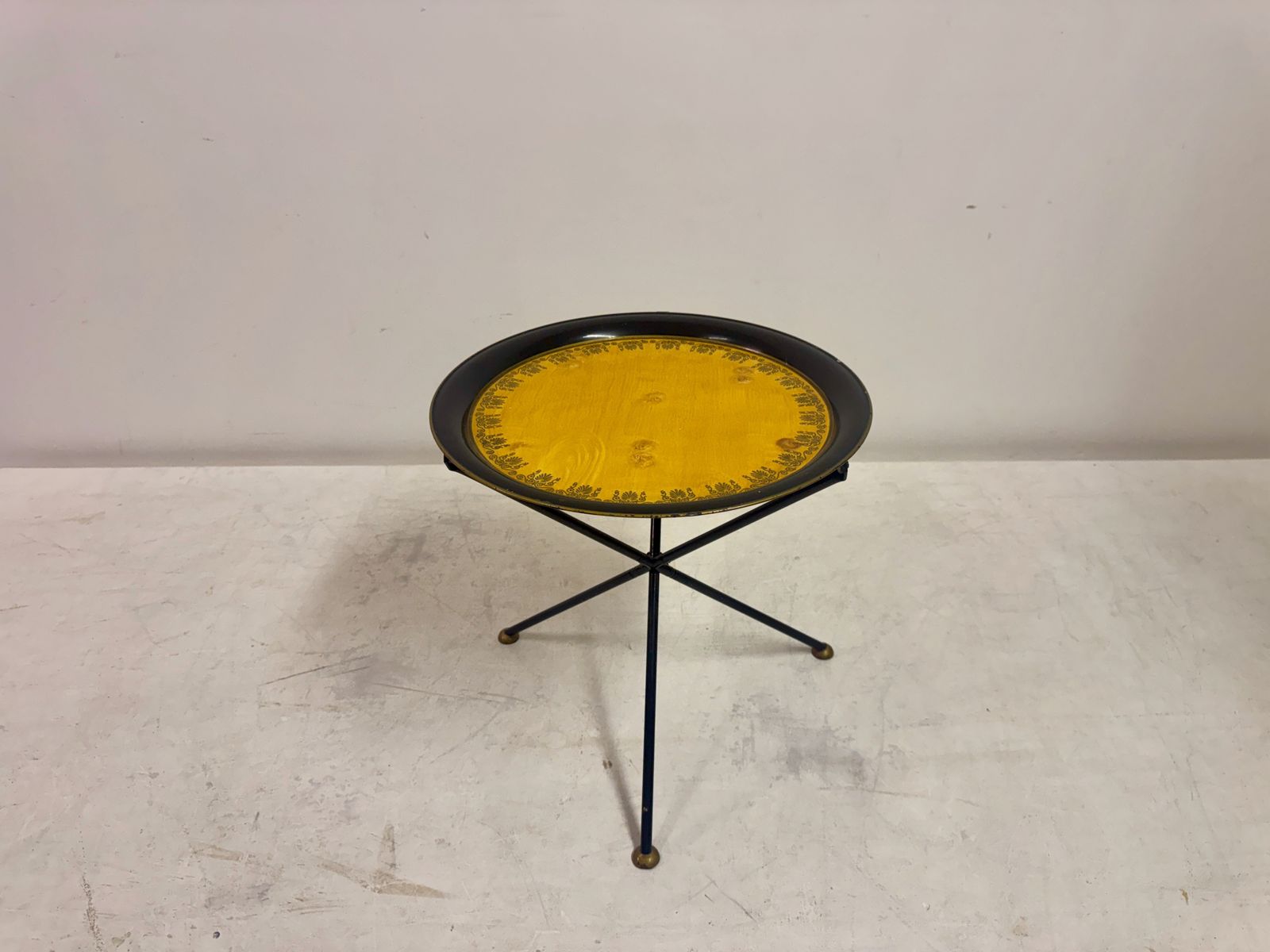 1970s Folding Metal Table In The Style Of Christian Dior photo for sale