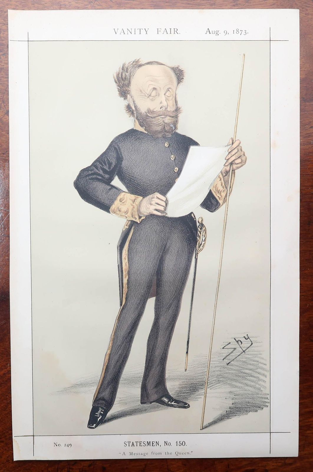 Set Of 12 Original Antique Vanity Fair " Spy " Prints Of " Statesmen ". 1873 photo Art