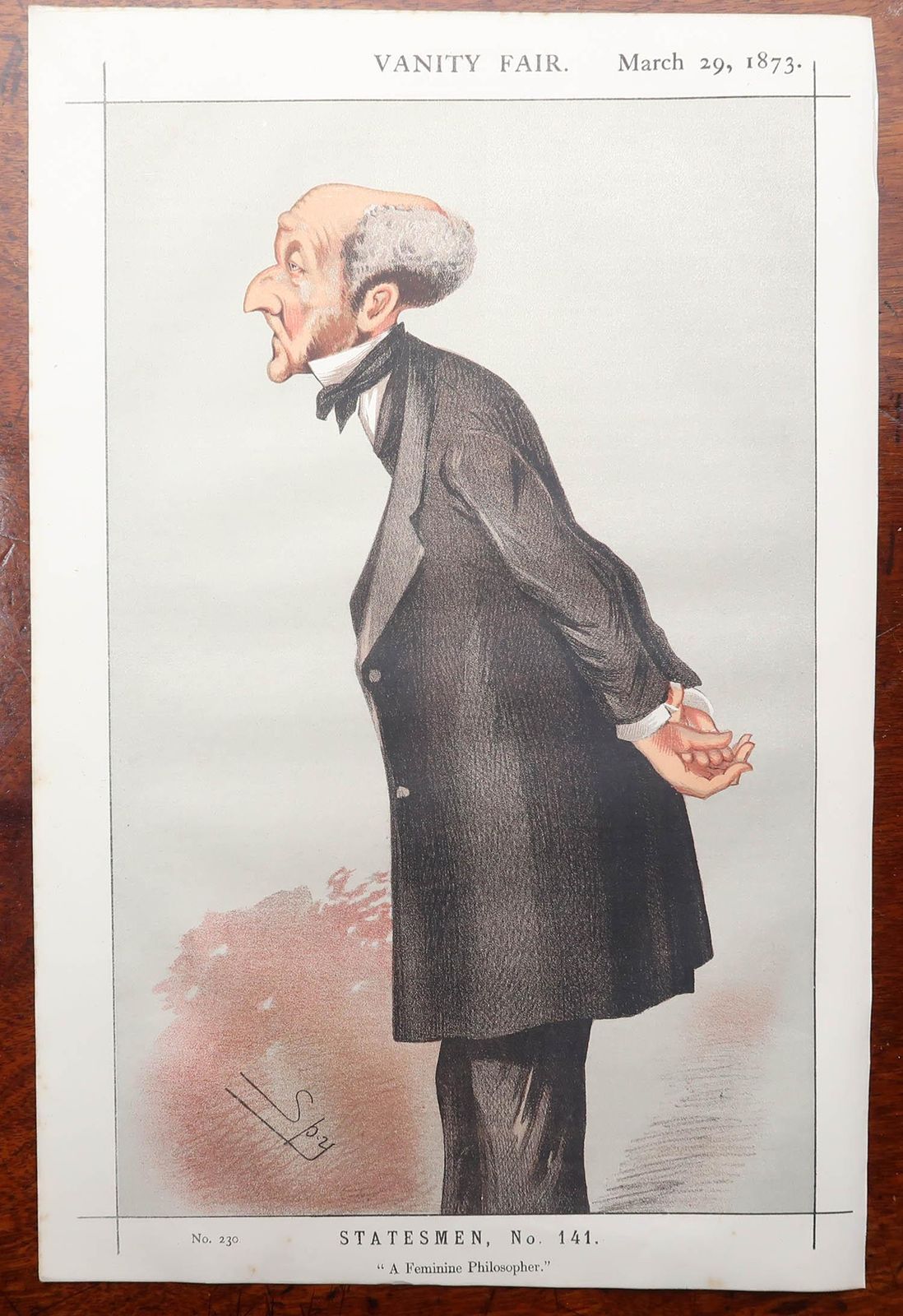 220.0 Set Of 12 Original Antique Vanity Fair " Spy " Prints Of " Statesmen ". 1873 photo