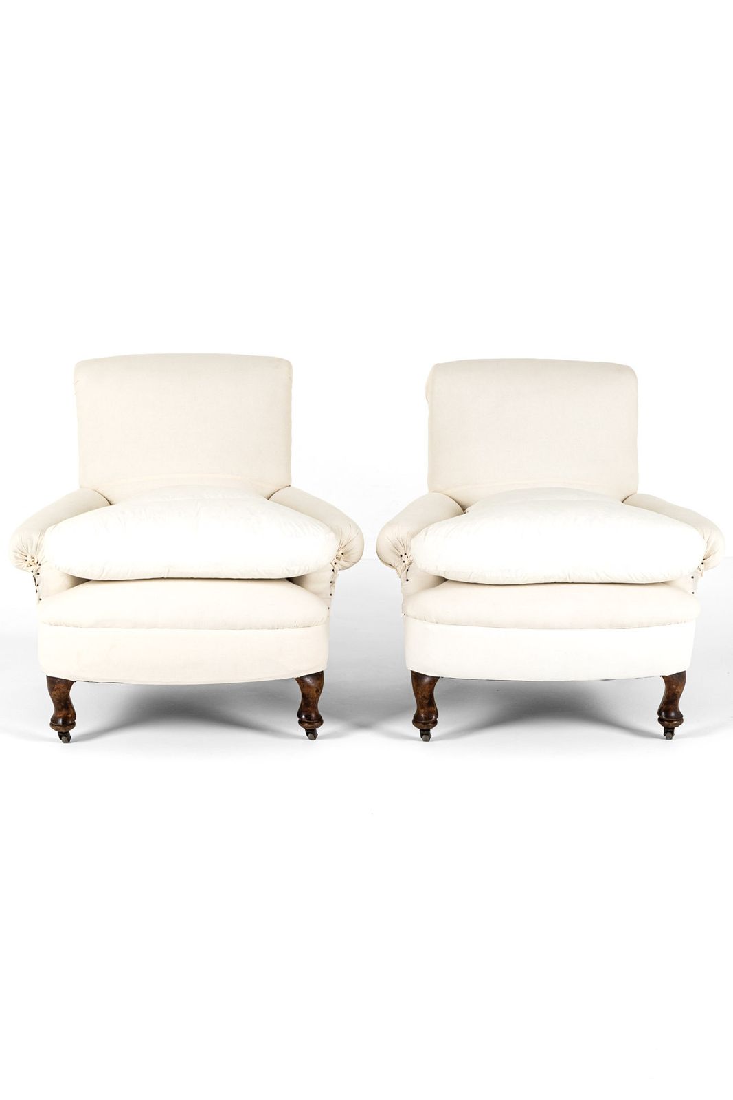 Pair Of 19th Century Armchairs In Calico