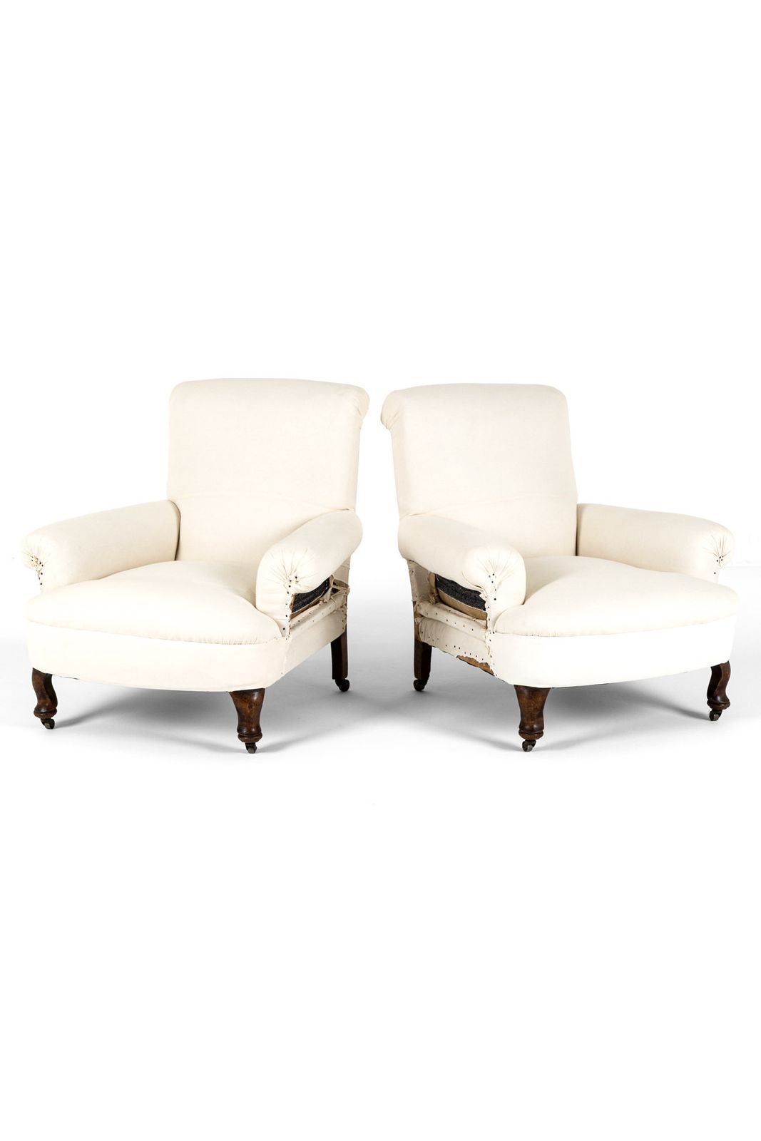 Pair Of 19th Century Armchairs In Calico photo Furniture