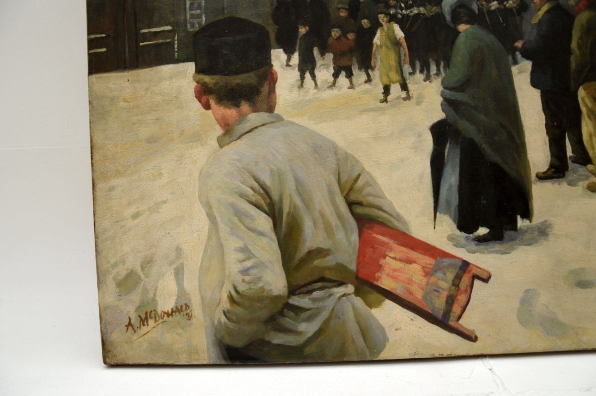Antique Oil Painting By A. Mcdonald photo for sale