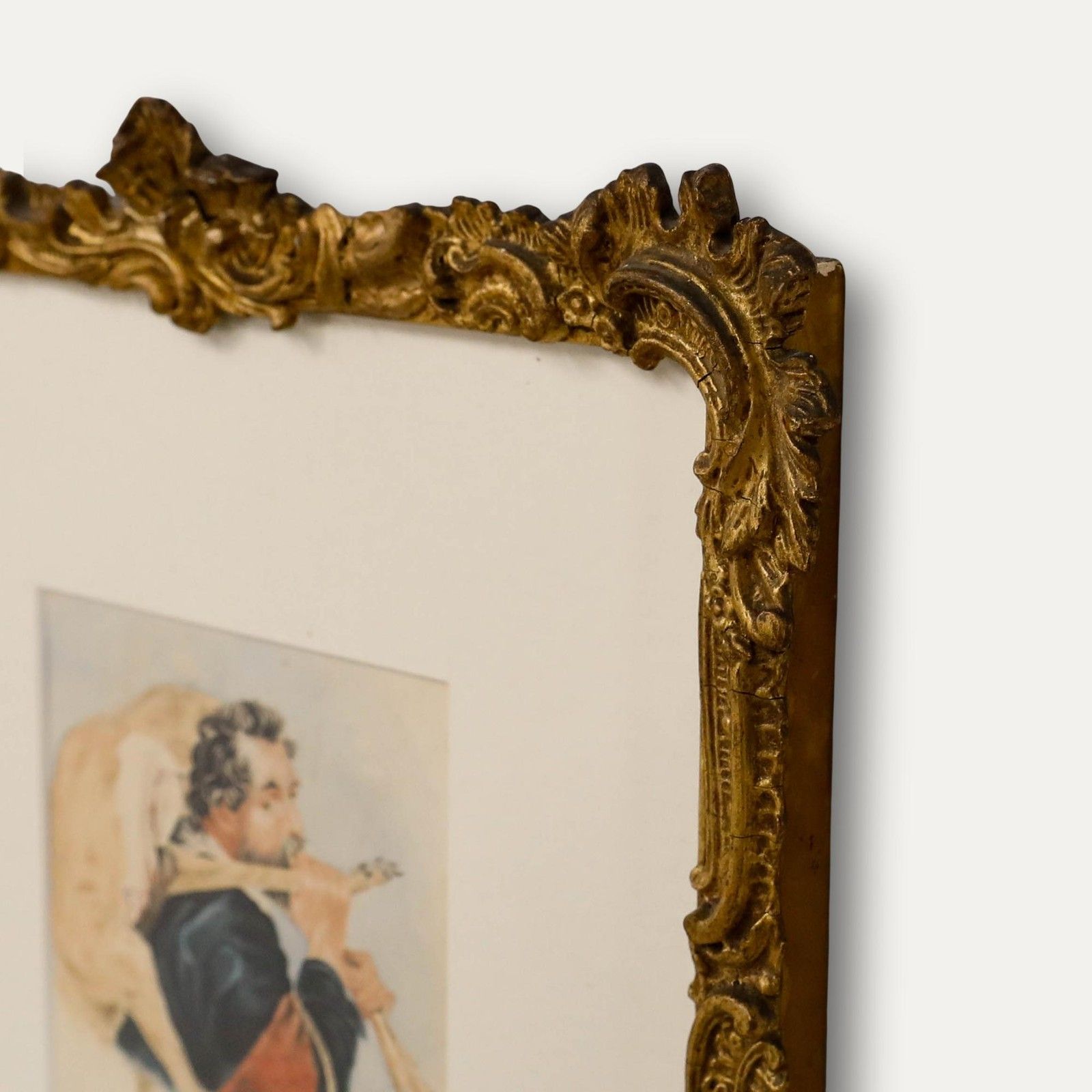 Framed 18th Century Watercolour The Huntsman photo vinterior