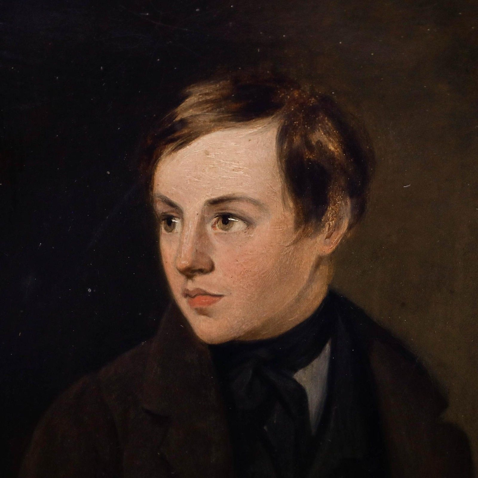 Attrib. John Robert Flick (C.1806 1890) 19th Century Oil, Young Scholar photo vinterior