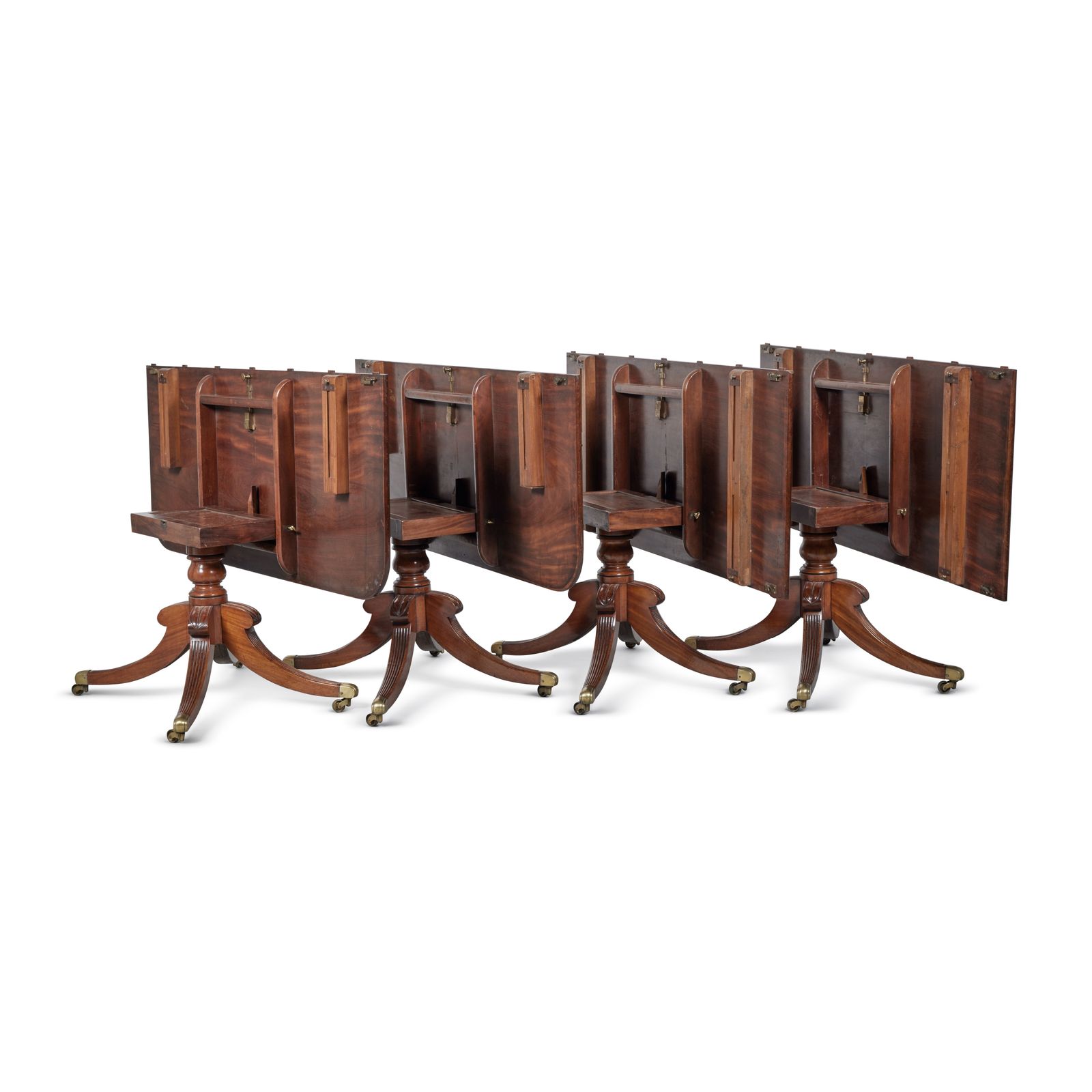 Exceptional ​​Antique Four Pedestal Dining Table With Three Leaves To Seat 24 photo vinterior