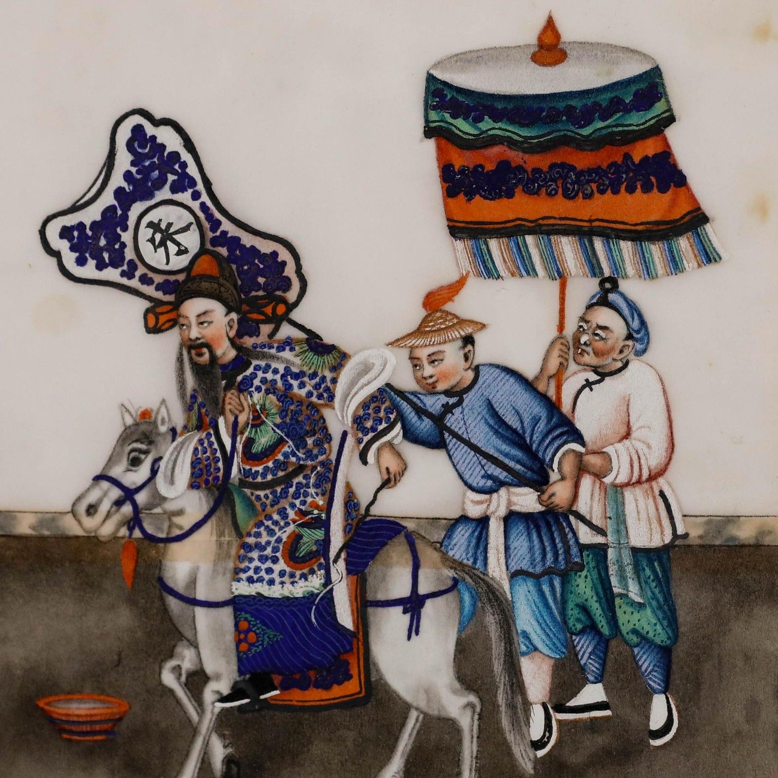 Chinese School 19th Century Watercolour The Arrival Of The Emperor photo for sale