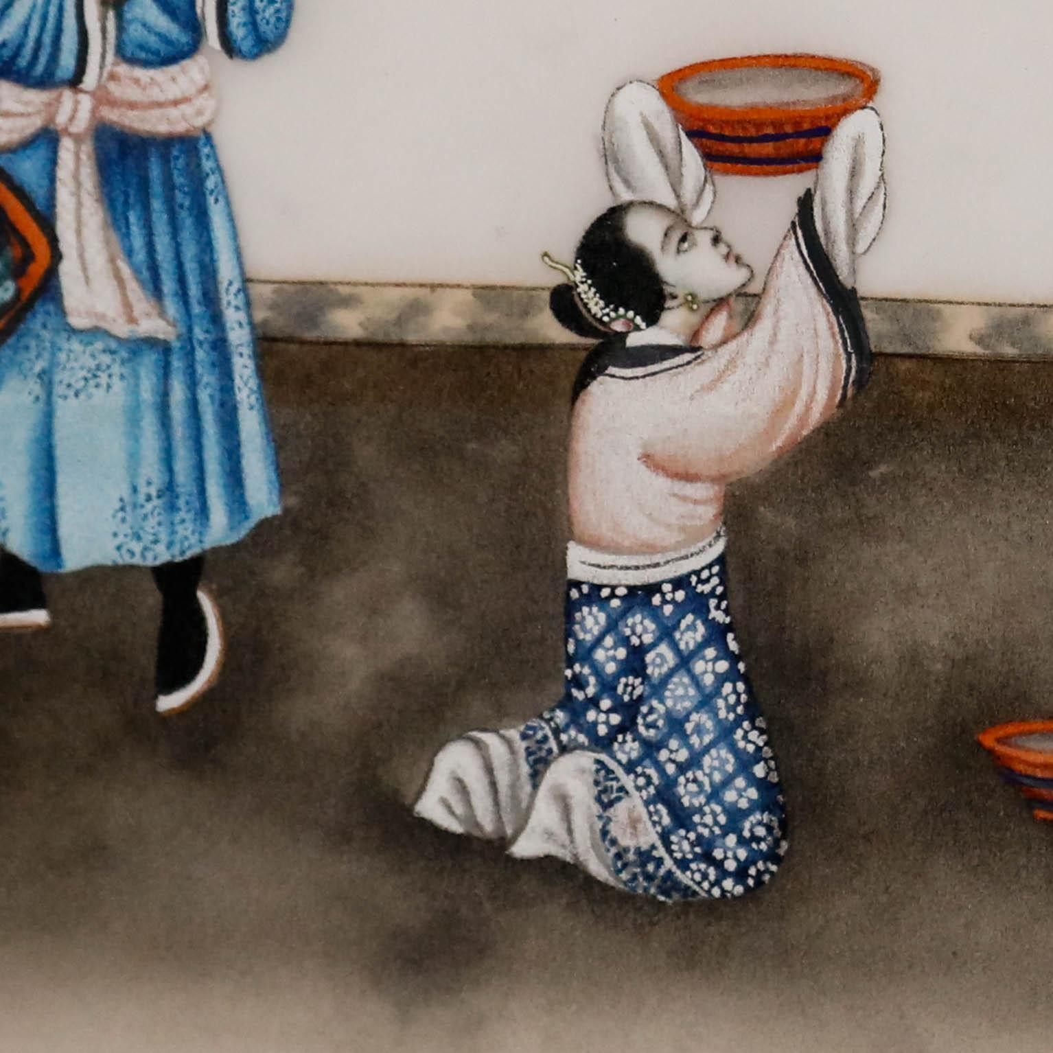 Chinese School 19th Century Watercolour The Arrival Of The Emperor photo vinterior
