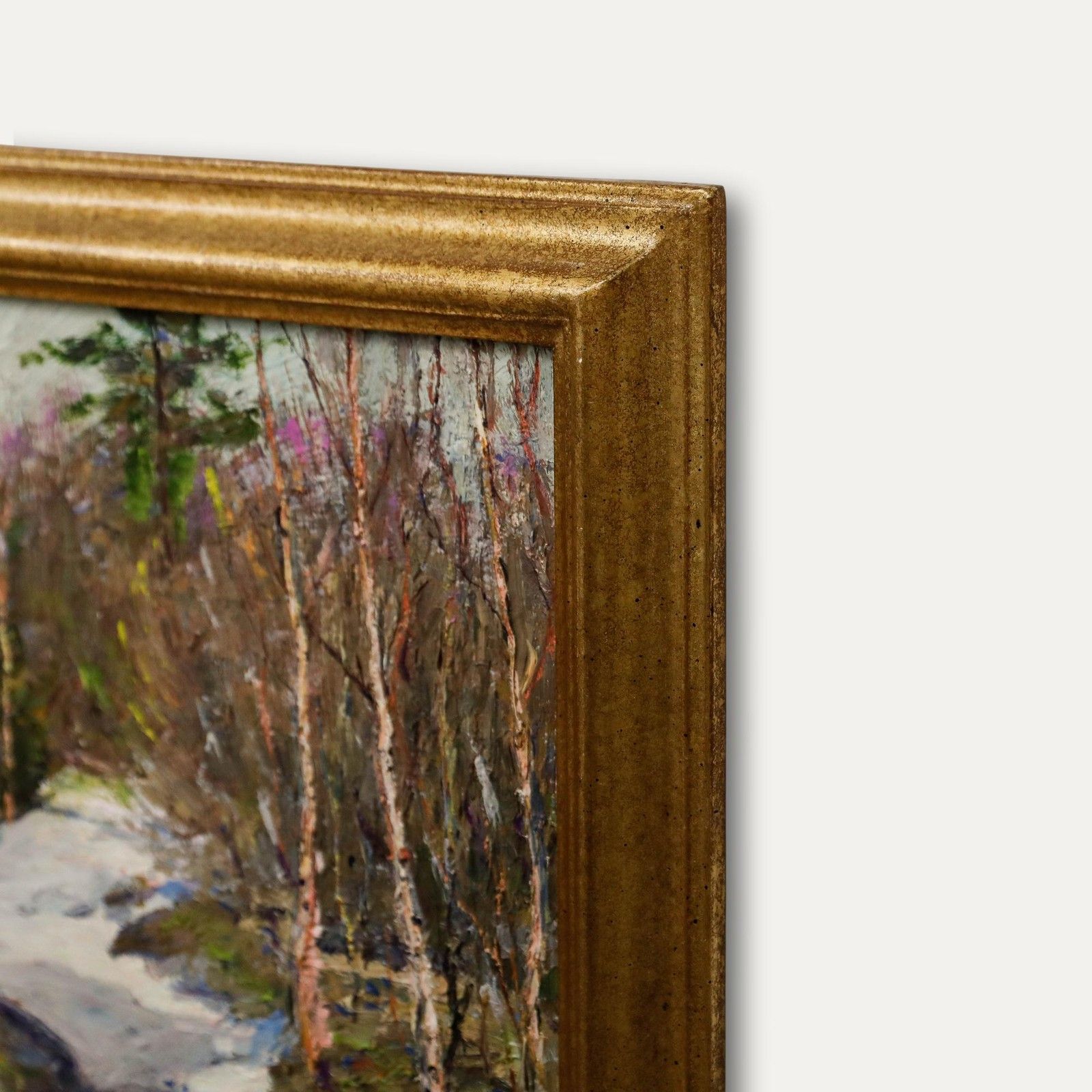Vladimir Skriabin (1927 1989) Framed Mid 20th Century Oil, Last Snow photo vinterior