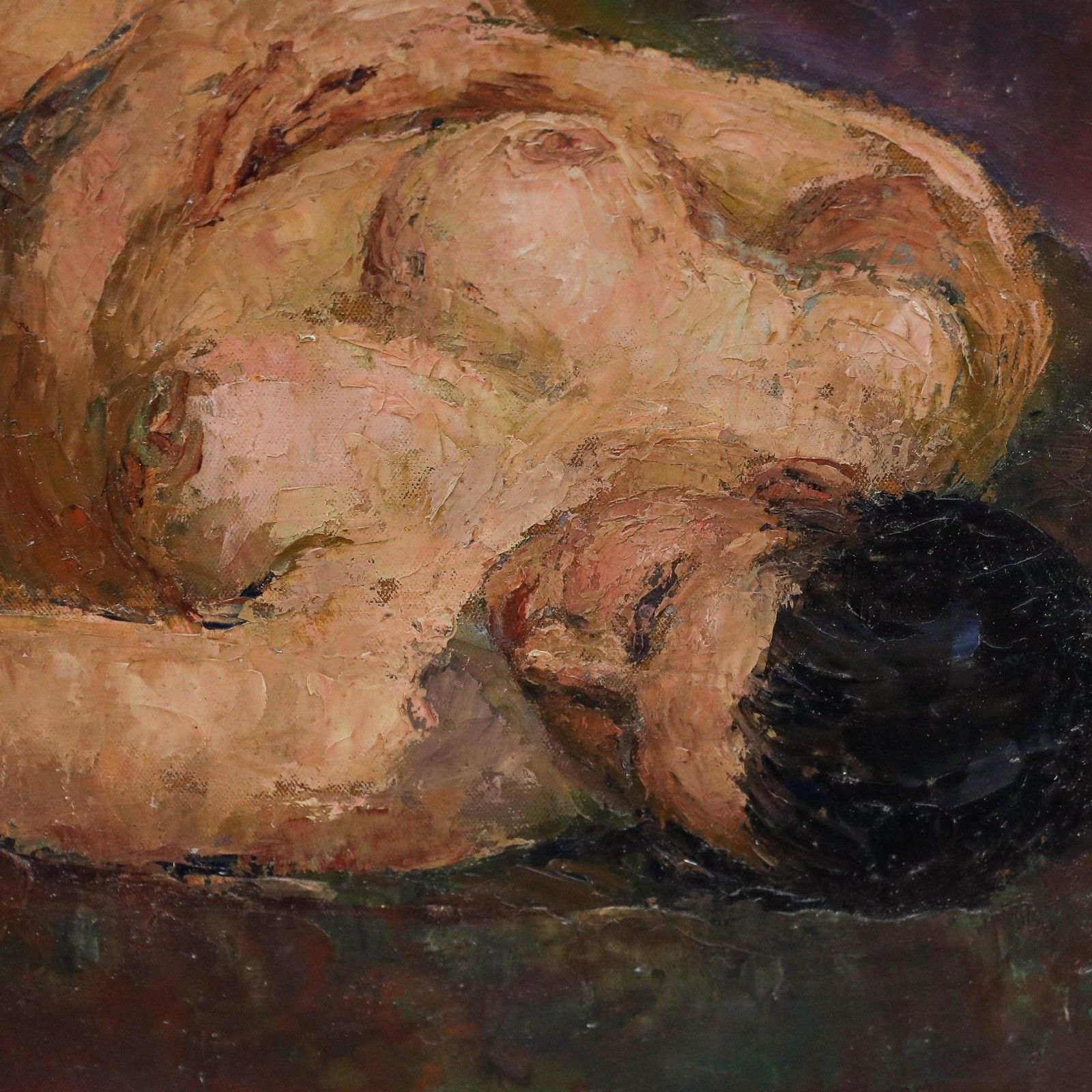 Follower Of Walter Richard Sickert (1860 1942)  Mid 20th Century Oil, Nude Study photo vinterior